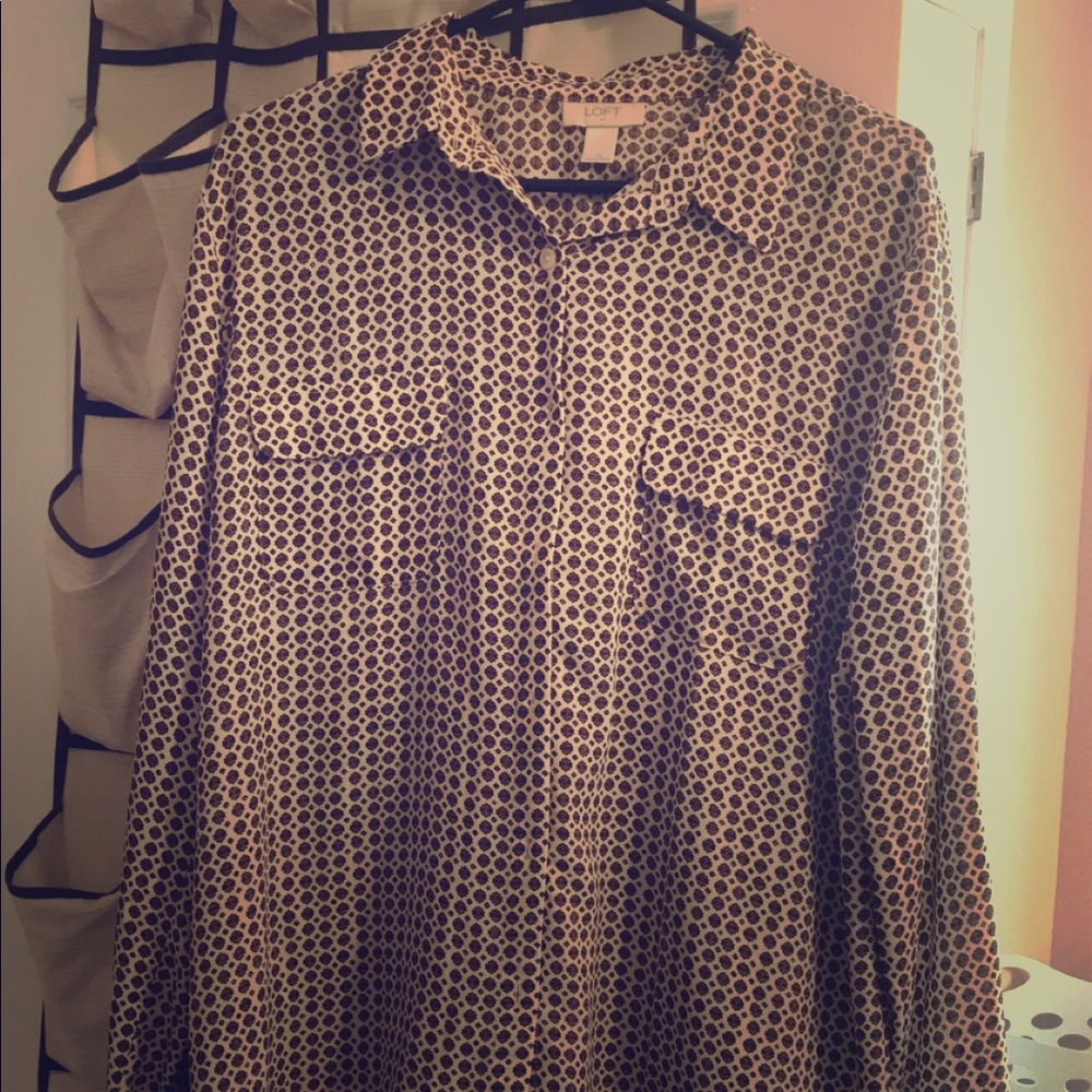 Loft brown flowery Blouse